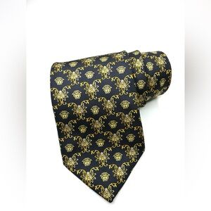 Vintage 90s Gianni Versace Medusa Motif Silk Necktie